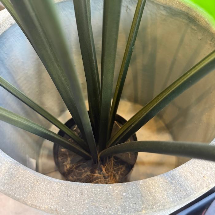 鉢カバー おしゃれ 大型 アリエス モノ 15号 12号 ファイバーストーン 室内 北欧 観葉植物 インテリア モダン 丸型 縦長 KONTONの画像