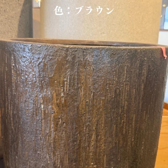 鉢カバー おしゃれ 大型 カプリ ベアルート 18号 15号 12号 ファイバーストーン グレー 室内 北欧 観葉植物 インテリア 丸型 縦長 KONTONの画像