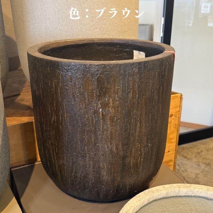 鉢カバー おしゃれ 大型 バルゴ ベアルート 18号 13号 ファイバーストーン グレー 室内 北欧 観葉植物 インテリア モダン 丸型 KONTONの画像