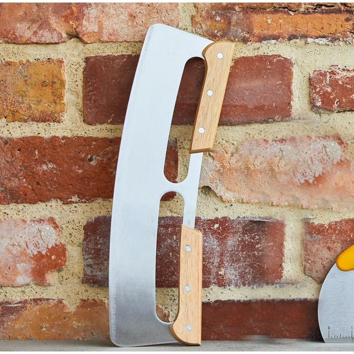 ピザカッター オークハンドル ピザ用品 a+design おしゃれ 半月型 メッツァルーナ ピザ包丁 ローラー 洗いやすい 高級 |  | 01