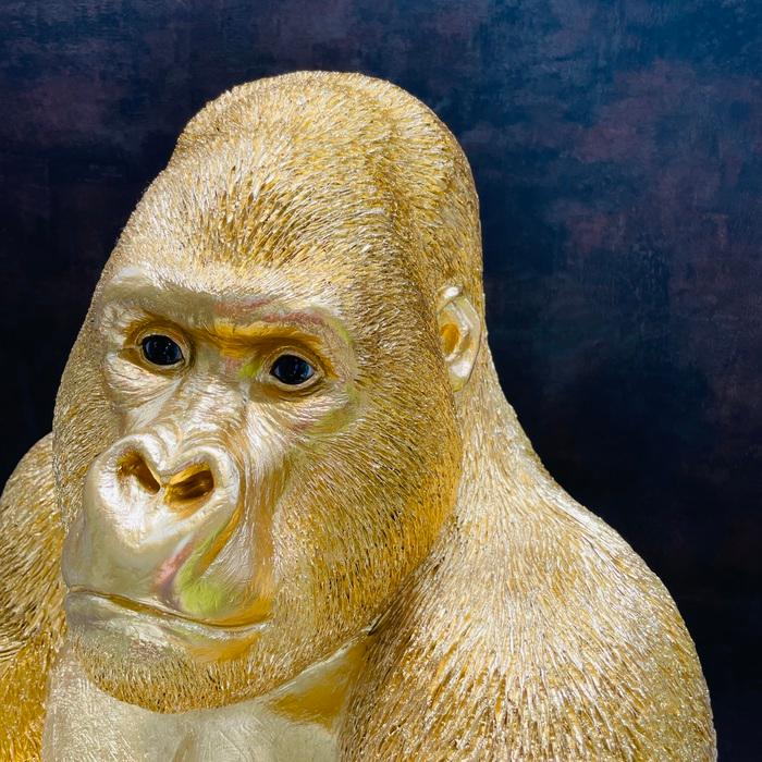 WOOBIA（ウービア） 置物 巨大 金色ゴリラ オブジェ 身長76cm かわいい