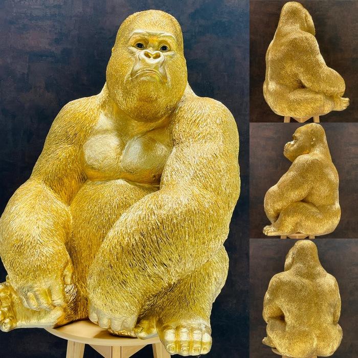 置物 巨大 金色ゴリラ オブジェ 身長76cm かわいい 玄関 置物 巨大 金色ゴリラ オブジェ 身長76cm かわいい 玄関