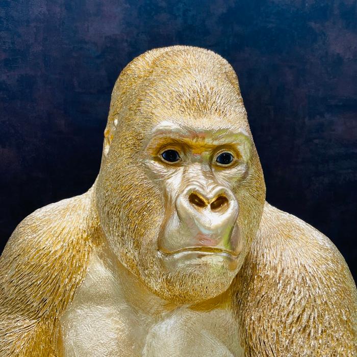 WOOBIA（ウービア） 置物 巨大 金色ゴリラ オブジェ 身長76cm かわいい