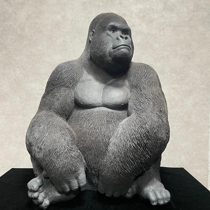 選べる13カラー 置物 お座り特大ゴリラ 高さ76cm おしゃれ 動物 大きい