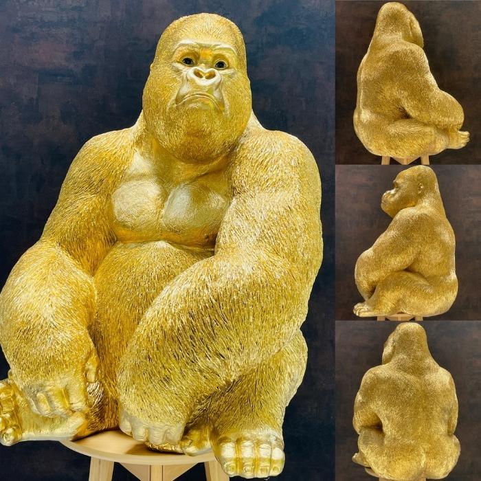WOOBIA 巨大ゴリラ 置物 オブジェ 76cm 13色 ゴリラオブジェ 動物