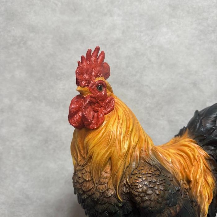鳥 置物 オブジェ 北欧 動物 かわいい 特大ニワトリ 鶏 高さ40.5cm