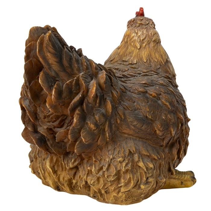 鳥 置物 オブジェ 北欧 動物 かわいい しゃがむ雌鶏 大 高さ19.5cm ニワトリ woobia おしゃれ 玄関インテリア リアル 大型 ウービア |  | 03