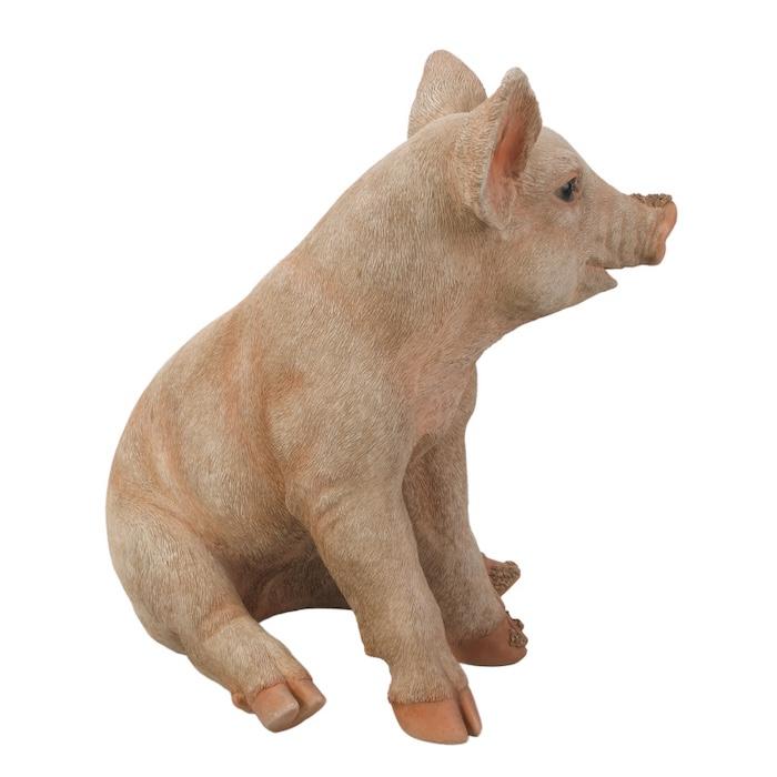 置物 お座りピンク 小豚 特大 ブタグッズ 高さ46.5cm 巨大オブジェ