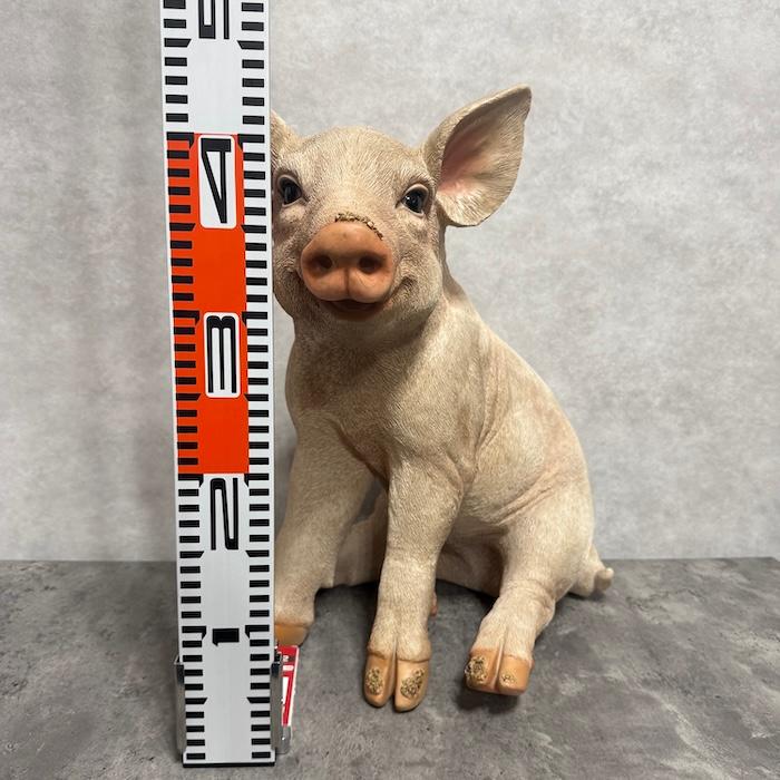置物 お座りピンク 小豚 特大 ブタグッズ 高さ46.5cm 巨大オブジェ