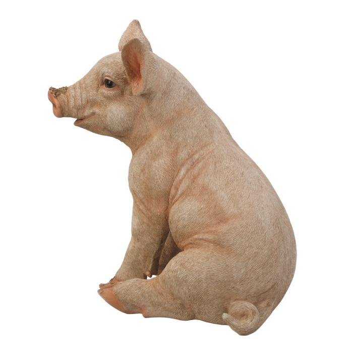 置物 お座りピンク 小豚 特大 ブタグッズ 高さ46.5cm 巨大オブジェ