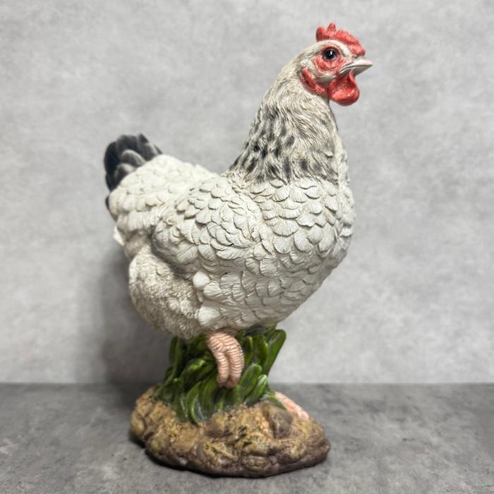 WOOBIA（ウービア） 置物 鳥 白い雌鶏 高さ27.5cm woobia リアル