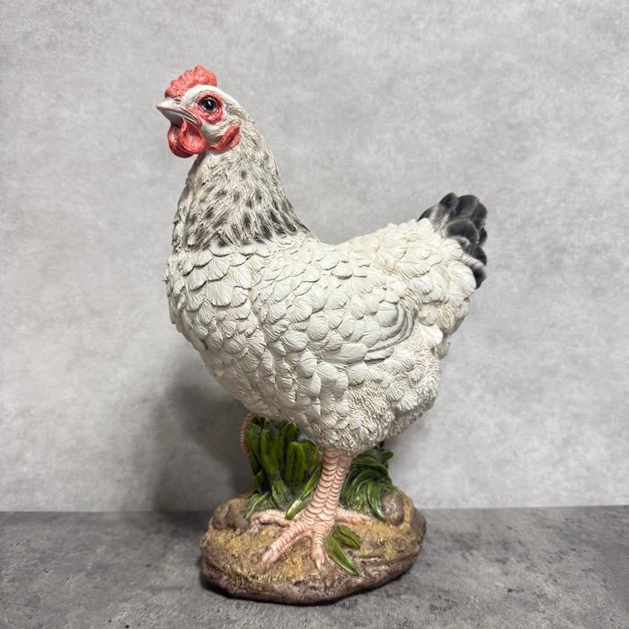 WOOBIA（ウービア） 置物 鳥 白い雌鶏 高さ27.5cm woobia リアル
