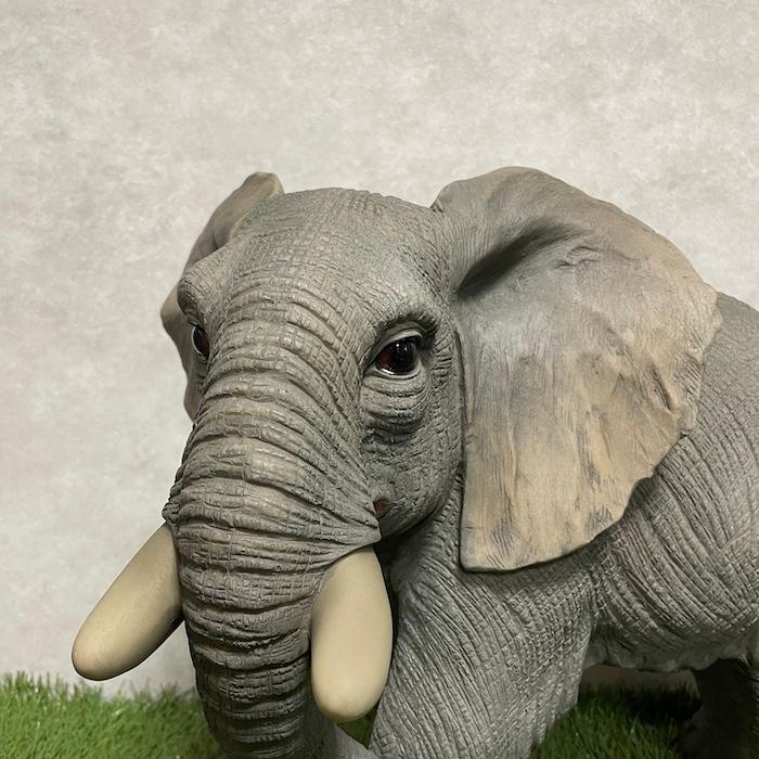 置物 動物 ゾウ 象 中 高さ37cm 縁起物 風水 woobia おしゃれ