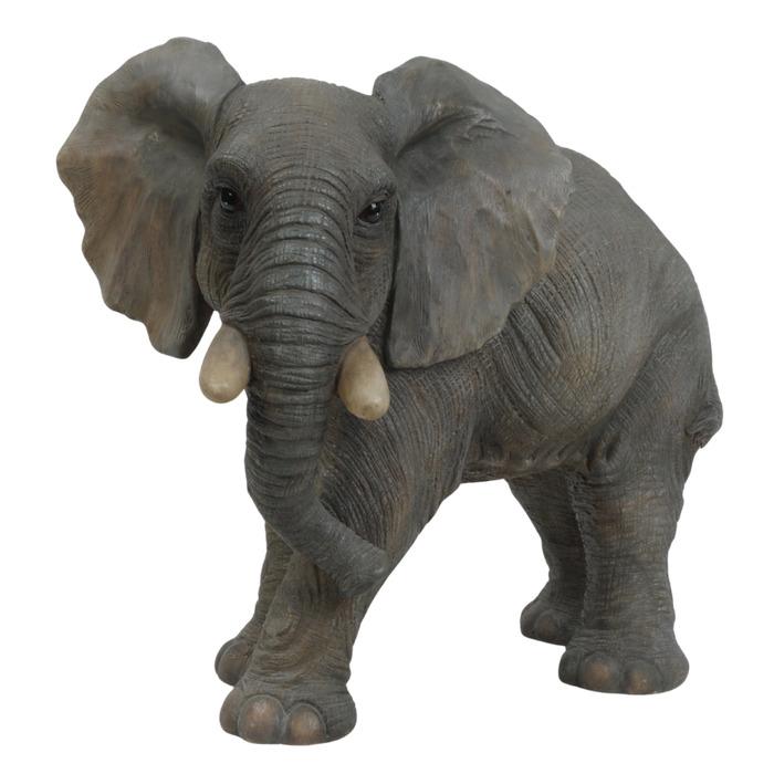 置物 動物 ゾウ 象 中 高さ37cm 縁起物 風水 woobia おしゃれ 大きい 玄関インテリア 庭 ガーデン かわいいオブジェ |  | 02