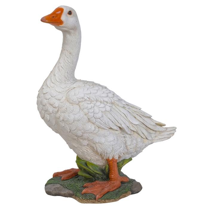 鳥 置物 オブジェ 北欧 動物 かわいい ガチョウ グッズ 高さ40.5cm woobia おしゃれ 玄関インテリア リアル 大型 ウービア |  | 02