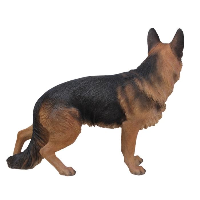 犬 置物 大型 動物 立ち止まる ジャーマンシェパード 大 横幅70cm 巨大