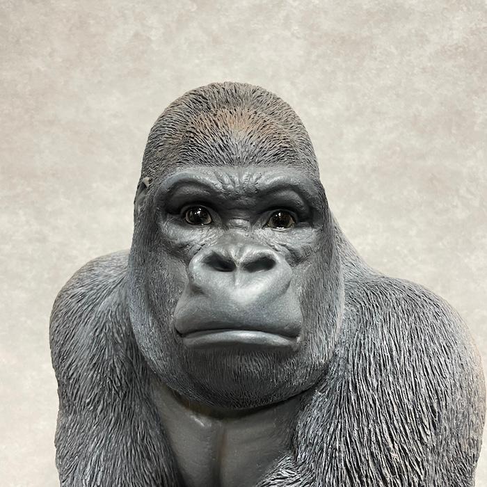 シルバーバック デカ黒ゴリラ 高さ53cm 置物 かわいい 動物 玄関 おしゃれ インテリア ガーデンオーナメント woobia |  | 02