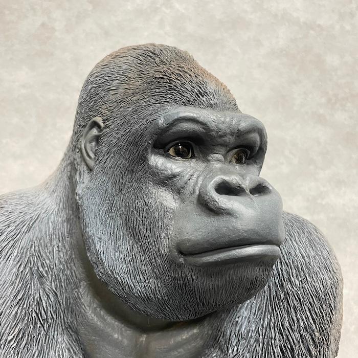 シルバーバック デカ黒ゴリラ 高さ53cm 置物 かわいい 動物 玄関 おしゃれ インテリア ガーデンオーナメント woobia |  | 07