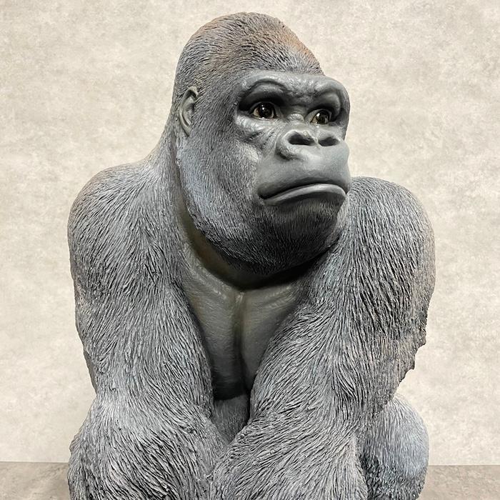シルバーバック デカ黒ゴリラ 高さ53cm 置物 かわいい 動物 玄関 おしゃれ インテリア ガーデンオーナメント woobia |  | 08