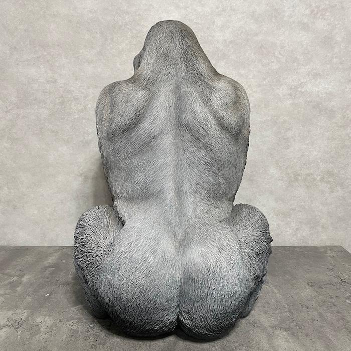 シルバーバック デカ黒ゴリラ 高さ53cm 置物 かわいい 動物 玄関 おしゃれ インテリア ガーデンオーナメント woobia |  | 09