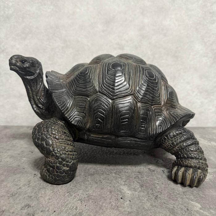 WOOBIA（ウービア） 置物 動物 頭をあげるカメ 中 亀グッズ 横幅30.2cm