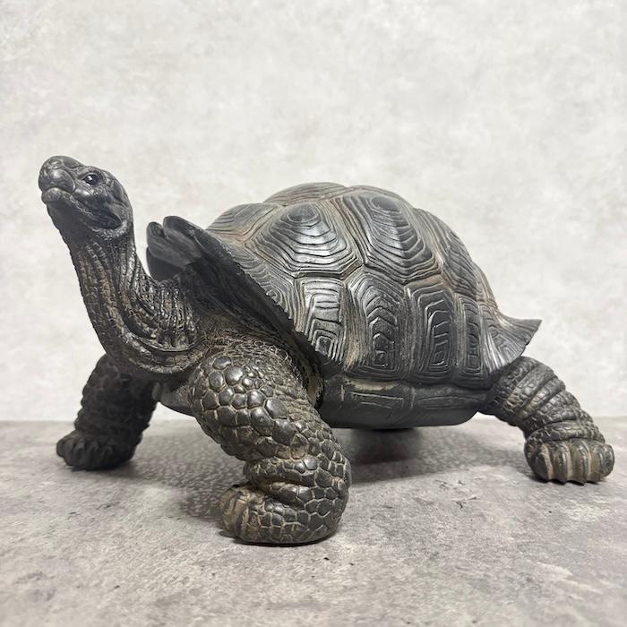 WOOBIA（ウービア） 置物 動物 頭をあげるカメ 中 亀グッズ 横幅30.2cm