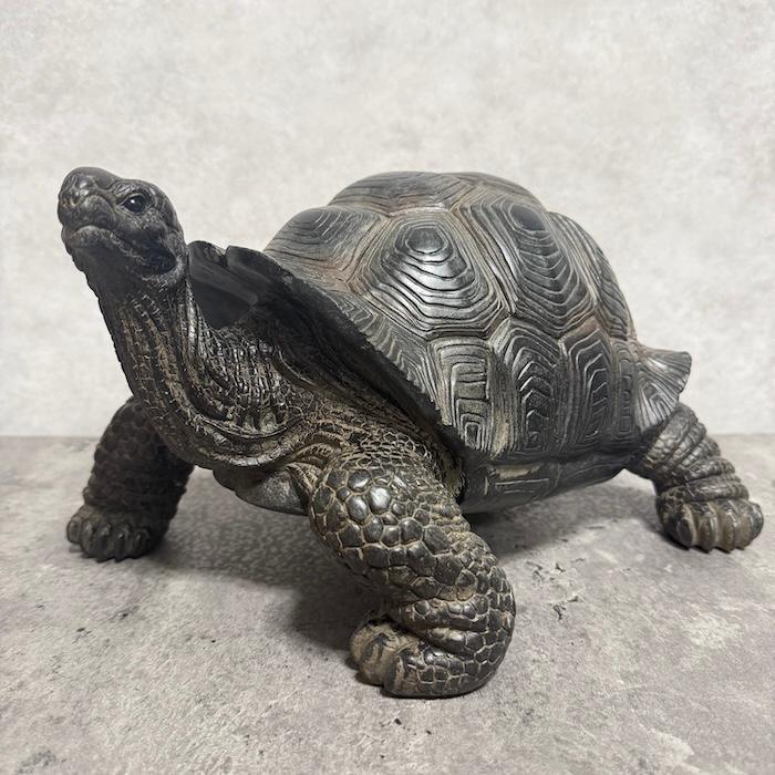 WOOBIA（ウービア） 置物 動物 頭をあげるカメ 中 亀グッズ 横幅30.2cm