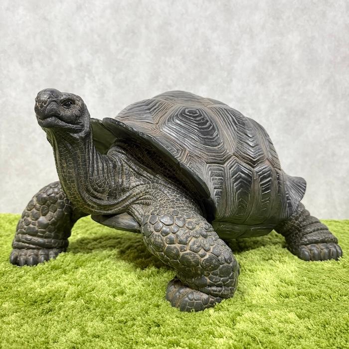 置物 動物 首を伸ばすカメ 大 高さ26.5cm 亀 woobia おしゃれ 大きい