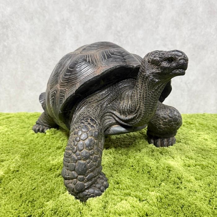 置物 動物 首を伸ばすカメ 大 高さ26.5cm 亀 woobia おしゃれ 大きい