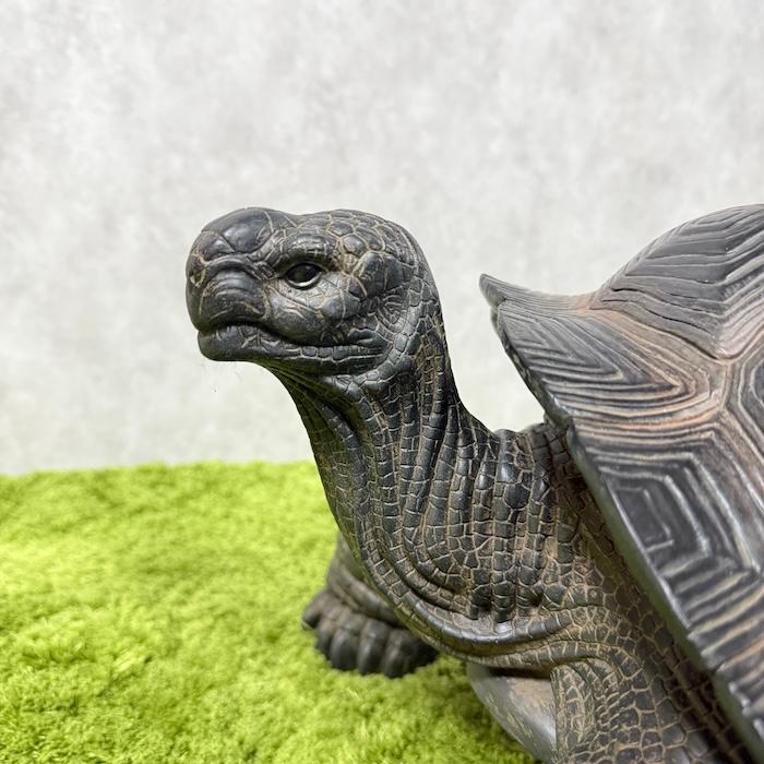 置物 動物 首を伸ばすカメ 大 高さ26.5cm 亀 woobia おしゃれ 大きい