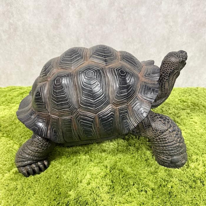 置物 動物 首を伸ばすカメ 大 高さ26.5cm 亀 woobia おしゃれ 大きい
