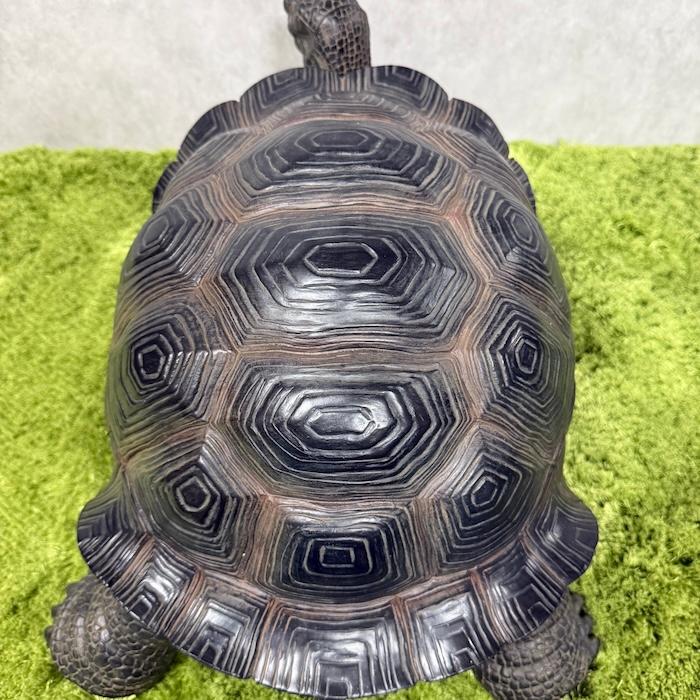 置物 動物 首を伸ばすカメ 大 高さ26.5cm 亀 woobia おしゃれ 大きい