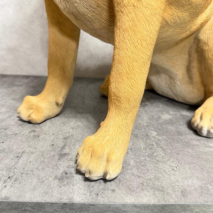 犬 置物 大型 動物 特大 お座りラブラドール・レトリバー 高さ54cm