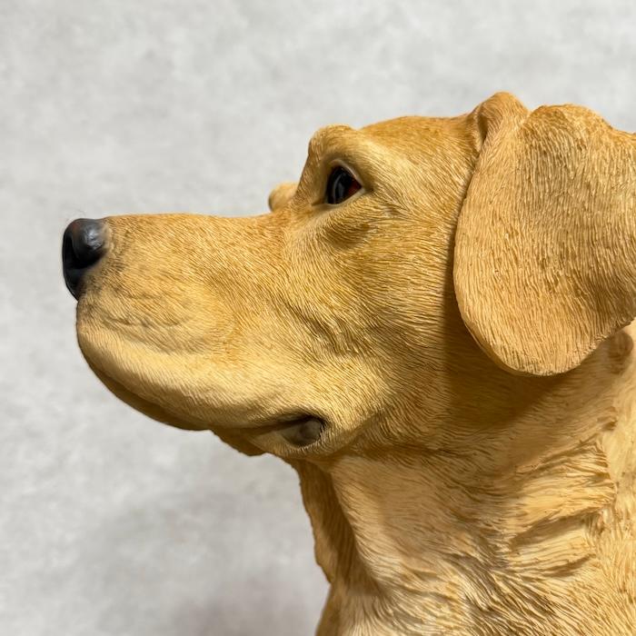 犬 置物 大型 動物 特大 お座りラブラドール・レトリバー 高さ54cm