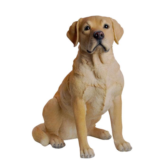 犬 置物 大型 動物 特大 お座りラブラドール・レトリバー 高さ54cm