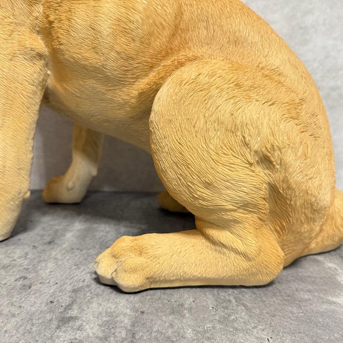 犬 置物 大型 動物 特大 お座りラブラドール・レトリバー 高さ54cm