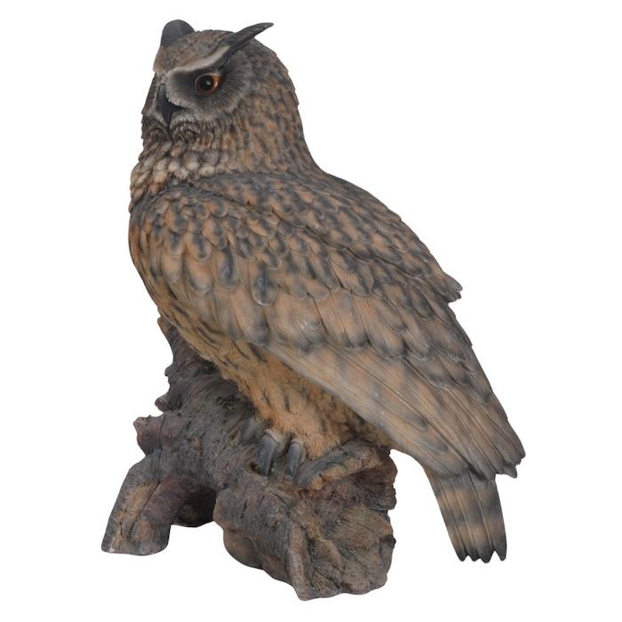 鳥の置物 巨大オブジェ 北欧 動物 かわいい 切り株にとまるワシミミズク 高さ60cm woobia おしゃれ 玄関インテリア リアル 大型 ウービア |  | 02