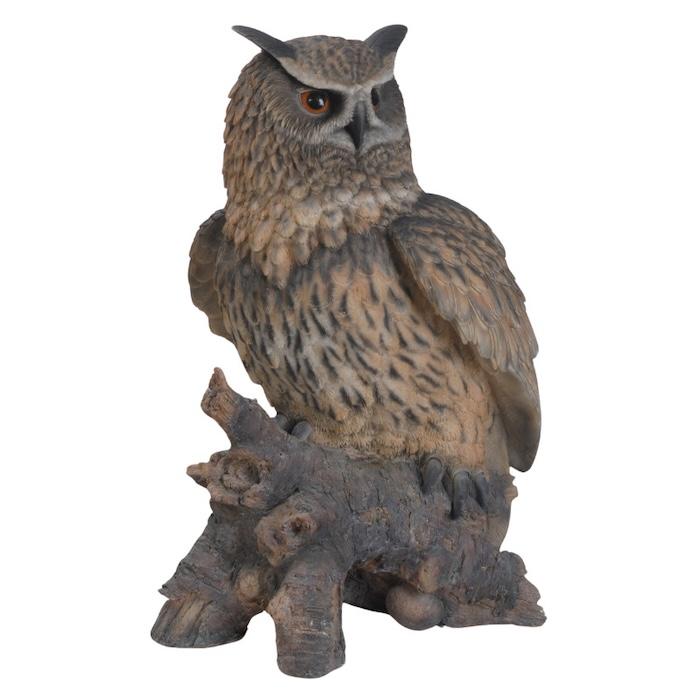 鳥の置物 巨大オブジェ 北欧 動物 かわいい 切り株にとまるワシミミズク 高さ60cm woobia おしゃれ 玄関インテリア リアル 大型 ウービア |  | 05