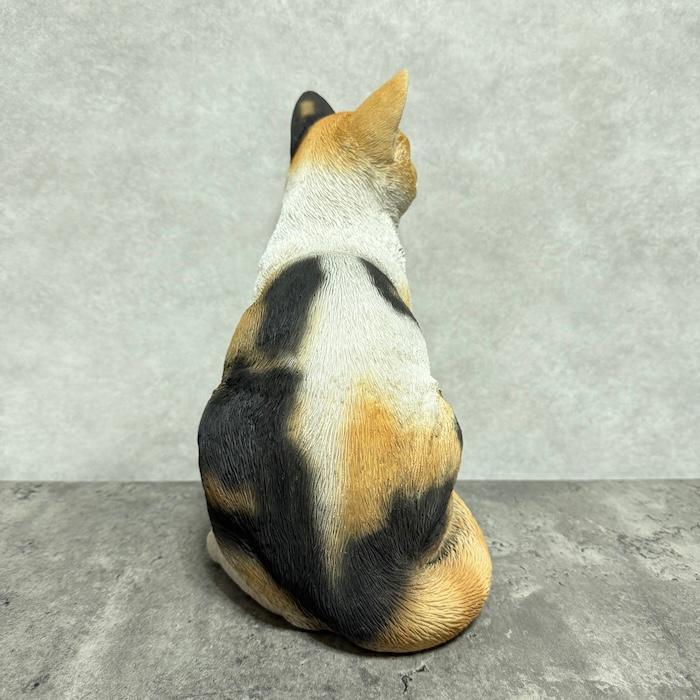 WOOBIA（ウービア） 置物 猫 動物 かわいい お座り三毛猫 ネコ 高さ