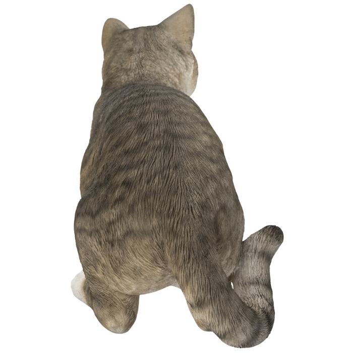 WOOBIA（ウービア） かわいい 置物 じゃれるサバトラ猫 ネコ 横幅35cm