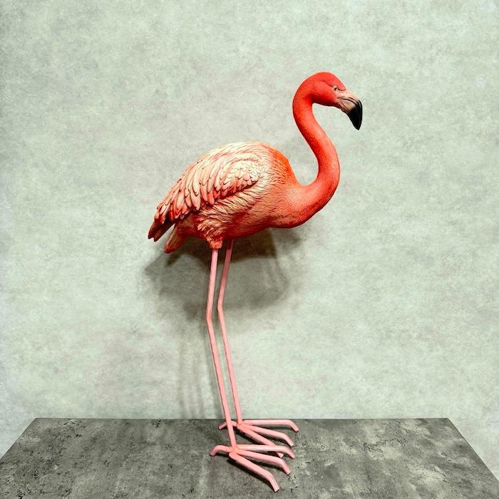 鳥 置物 オブジェ 北欧 動物 かわいい フラミンゴ 鳥グッズ 高さ69cm