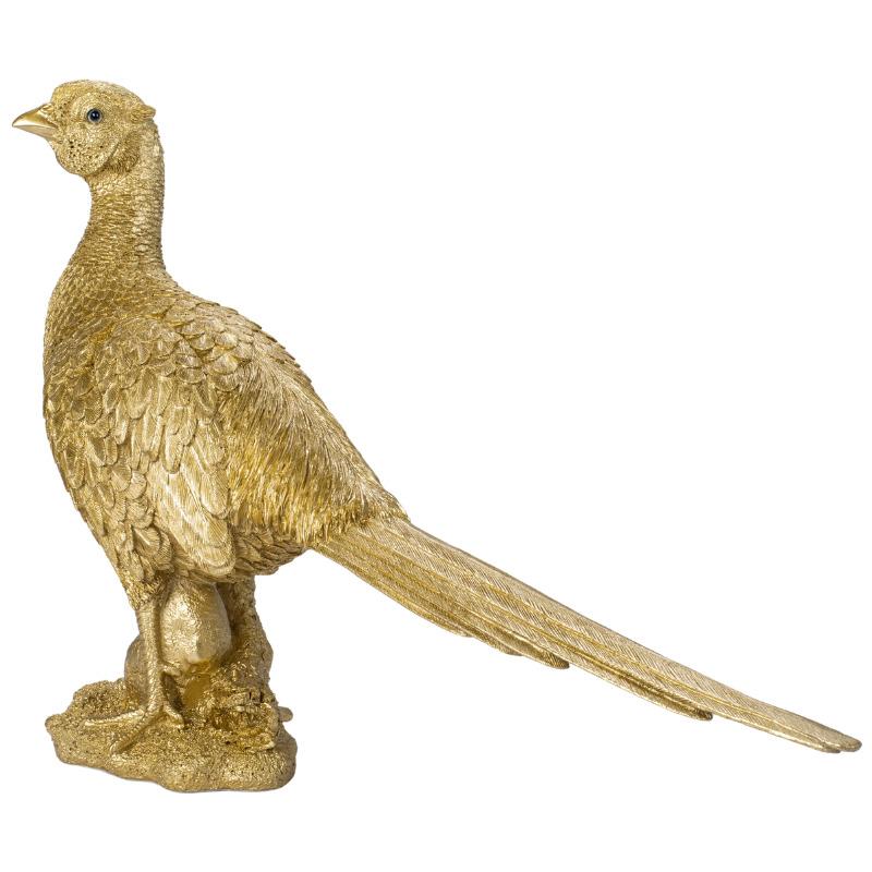 鳥 置物 オブジェ 北欧 動物 かわいい キジ ゴールド 雉 金色 縁起物