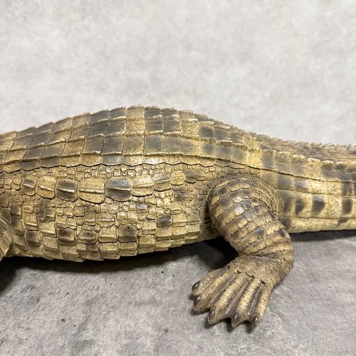 置物 動物 威嚇するワニ 横幅77.5cm woobia おしゃれ 大きい 玄関