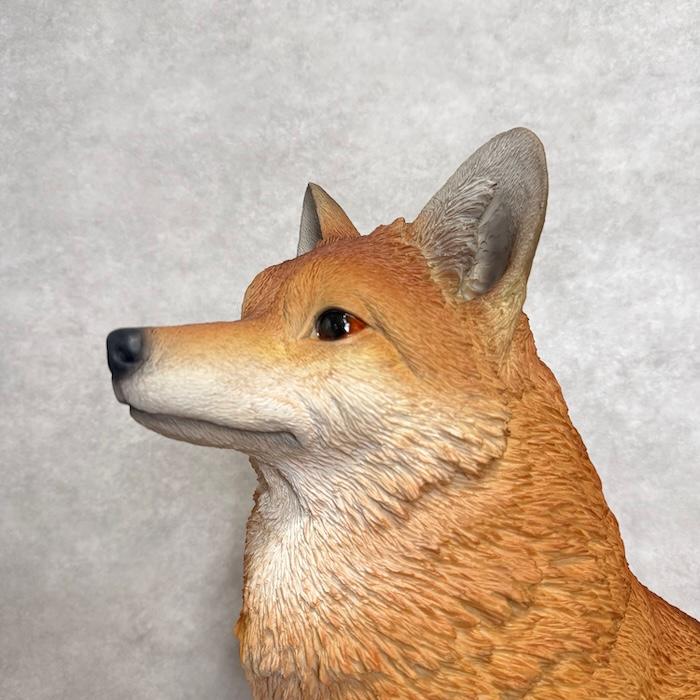 WOOBIA（ウービア） 置物 動物 お座りきつね 特大 狐 高さ48.5cm 巨大
