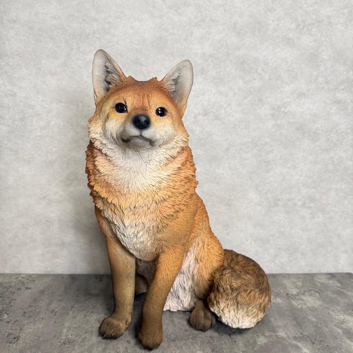 WOOBIA（ウービア） 置物 動物 お座りきつね 特大 狐 高さ48.5cm 巨大