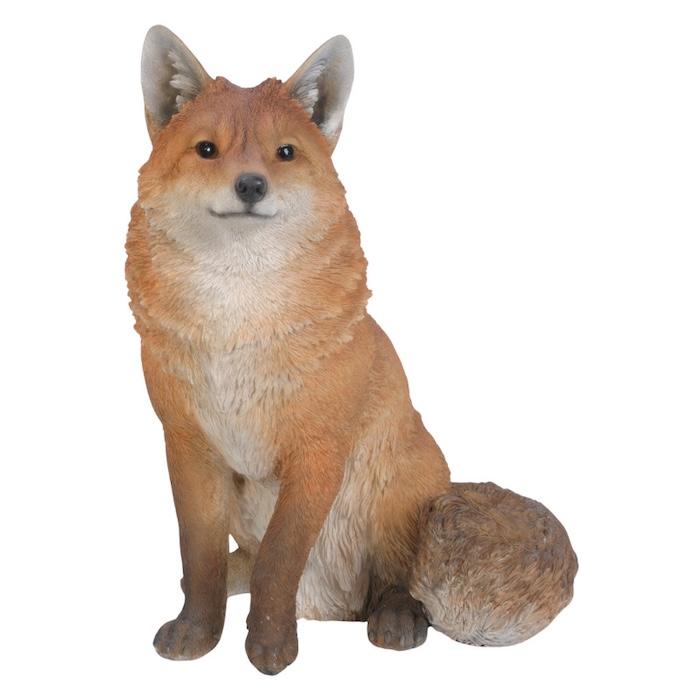 置物 動物 お座りきつね 特大 狐 高さ48.5cm 巨大オブジェ woobia