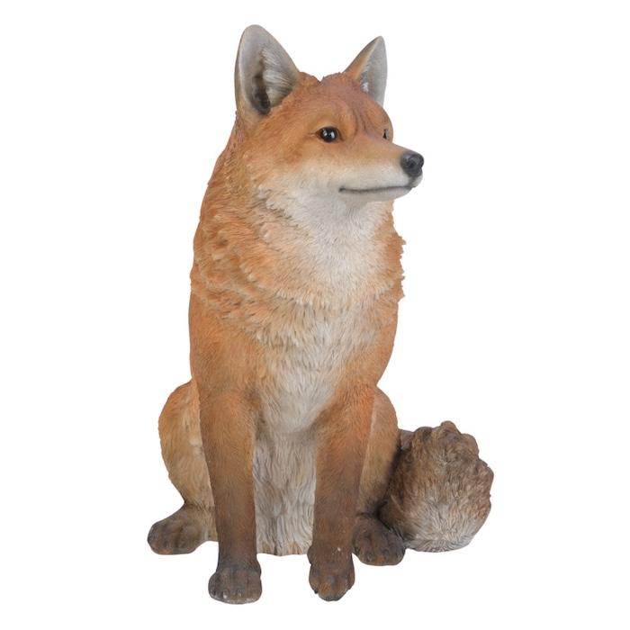 置物 動物 お座りきつね 特大 狐 高さ48.5cm 巨大オブジェ woobia
