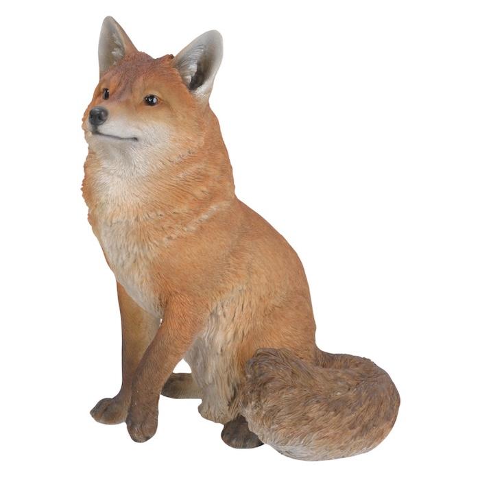 置物 動物 お座りきつね 特大 狐 高さ48.5cm 巨大オブジェ woobia