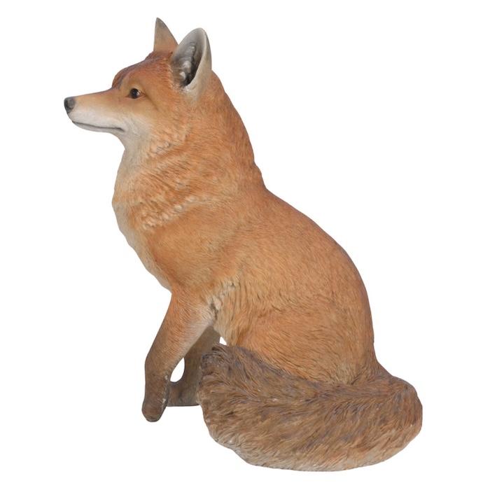 置物 動物 お座りきつね 特大 狐 高さ48.5cm 巨大オブジェ woobia