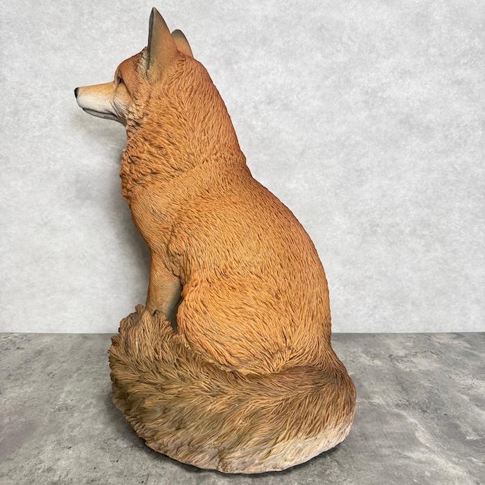キツネの置物 3体セット リアル ガーデン 大型 幅約60cm Amazon.co.jp